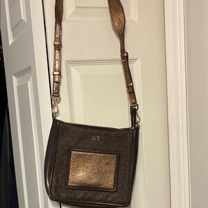 Michael Kors Metallic Brown Shoulder Bag